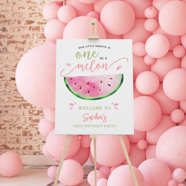 One in a Melon Watermelon Birthday Welcome Foam Board (Creator Uploaded)