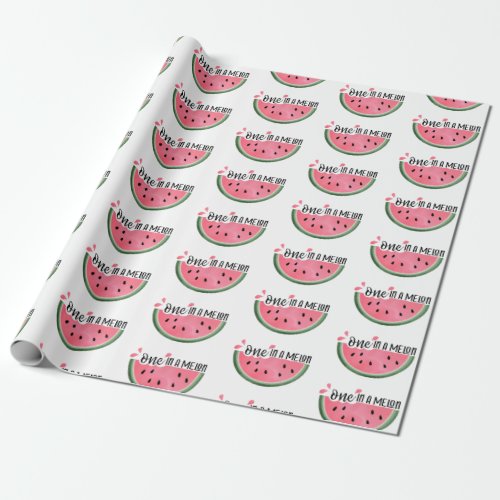 One In A Melon Watermelon Birthday Wrapping Paper
