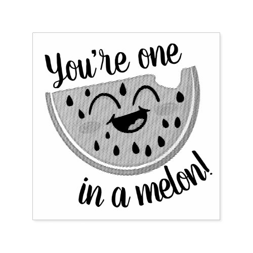 One in a Melon Watermelon Cute Cartoon Funny Self_inking Stamp