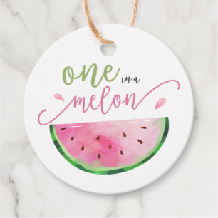 One in a Melon Watermelon Favor Tag