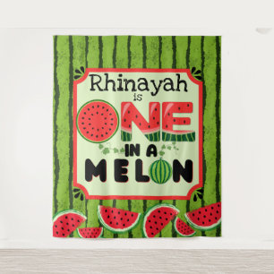 ONE in a Melon Watermelon First Birthday Backdrop