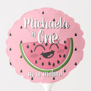 One in a Melon Watermelon First Birthday Balloon