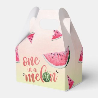 One in a Melon Watermelon First Birthday Favor Box