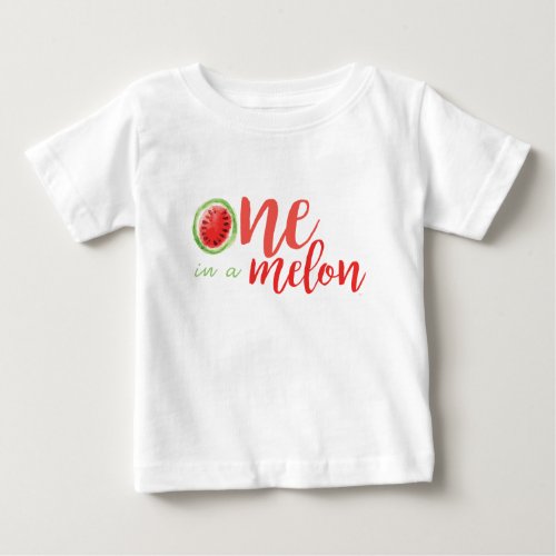 One in a Melon Watermelon First Birthday Shirt