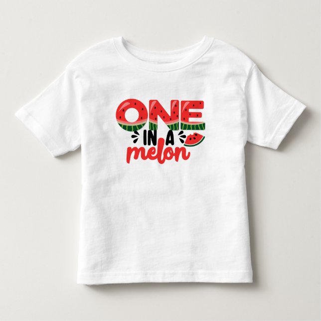 One in a Melon Watermelon First Birthday Toddler T-shirt (Front)
