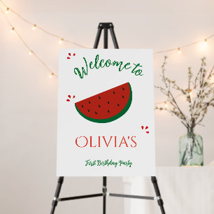 One in a Melon Watermelon First Birthday Welcome Foam Board