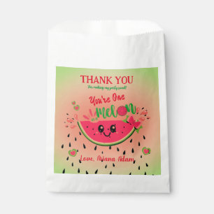 One In A Melon Watermelon First Girl's Birthday Favor Bag