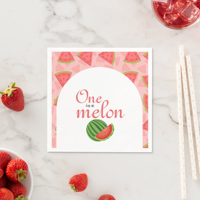 One In A Melon Watermelon  Napkins (Insitu)