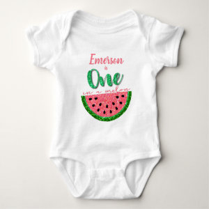 One in a melon, Watermelon onsie, Birthday Shirt