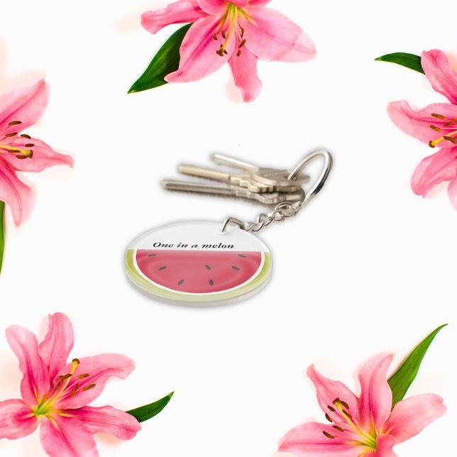 One In A Melon Watermelon Slice Keychain (Creator Uploaded)