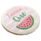 One in a melon, Watermelon sugar cookie, Birthday Sugar Cookie (Angled)