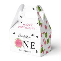 One in a Melon Watermelon Summer Birthday Favor Boxes