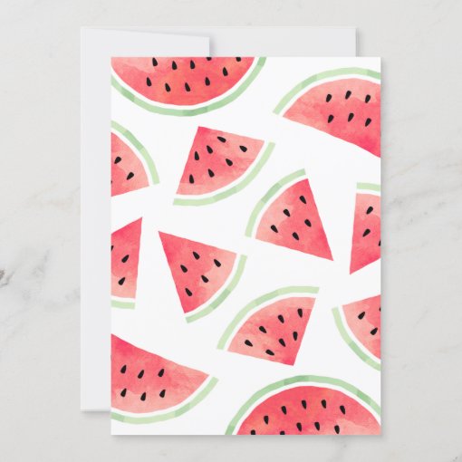 One In A Melon Watermelon Summer First Birthday Invitation | Zazzle
