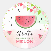 One in a melon Watermelon Tags Envelope Sticker