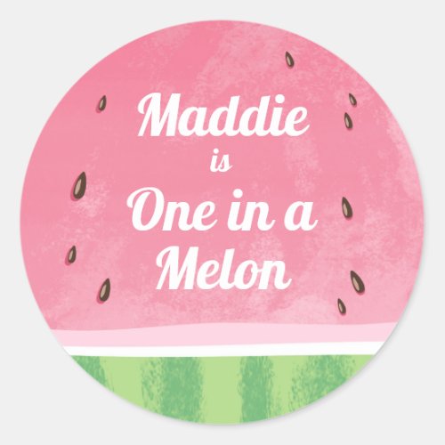 One in a melon Watermelon Tags Envelope Sticker