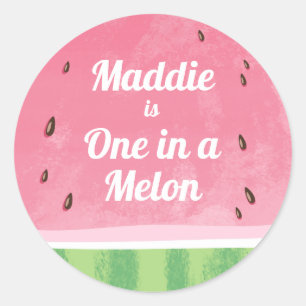 One in a melon Watermelon Tags Envelope Sticker