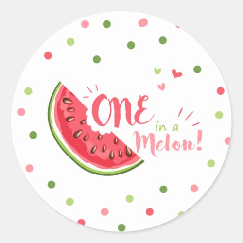 One in a melon Watermelon Tags Envelope Sticker
