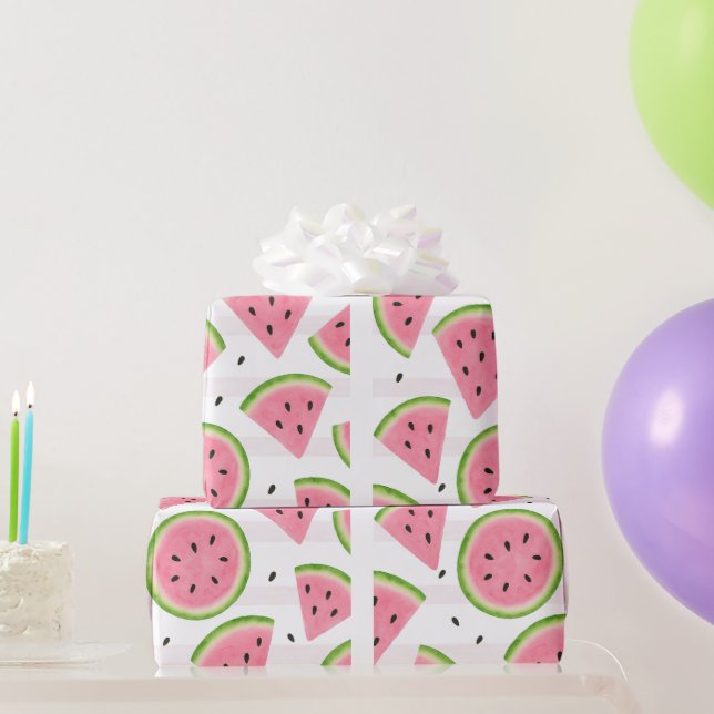 One in a Melon Wrapping Paper | Watermelon Pattern (Party Gifts)