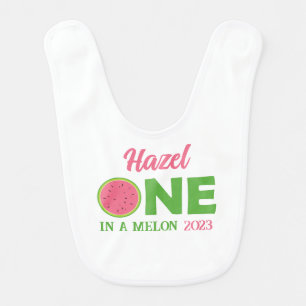 One In A Melon's Watermelon 1st Birthday Baby Bib
