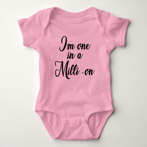 One in a Milli _ on baby suit Baby Bodysuit