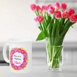 One in a Million Mom Pink Yellow Porcelain Pitcher<br><div class="desc">Elevate your table decor with our Personalized Pink and Yellow Tulip Wreath Porcelain Pitcher. This exquisite pitcher doubles as a stunning vase, adding floral charm to any setting. Adorned with a delightful pink and yellow tulip wreath illustration, this pitcher exudes elegance and sophistication. The phrase "One in a Million" adds...</div>