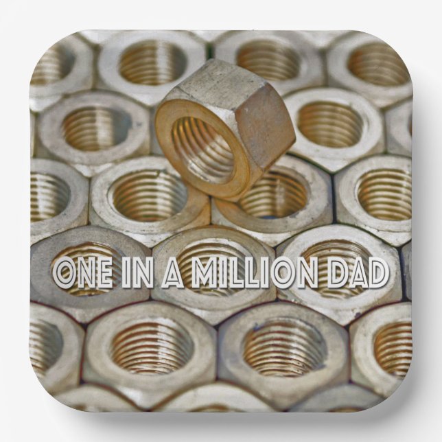 One in a Million Nut Father’s Day Paper Plates (Front)