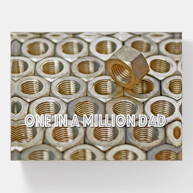 One in a Million Nut Father’s Day Paperweight (Front)