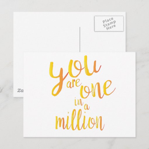 One In a Million Postcard | Zazzle
