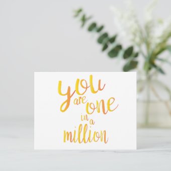 One In a Million Postcard | Zazzle