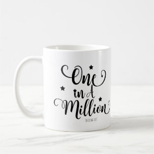 ONE IN A MILLION Typography & Stars Personalized Coffee Mug