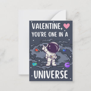 One in a Universe Classroom Valentine's Day Note Card