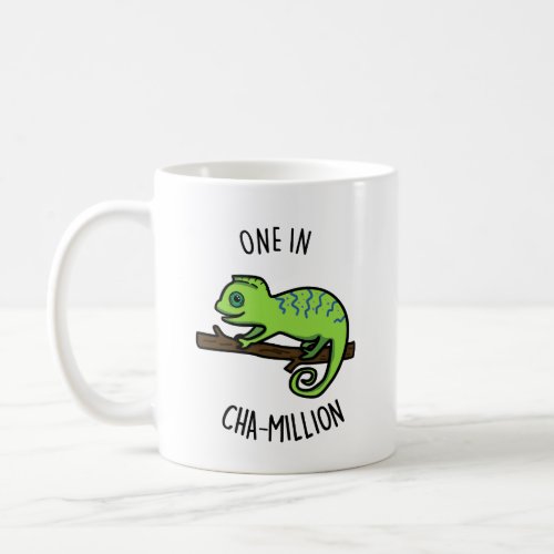 One In Cha_Million Funny Chameleon Pun  Coffee Mug