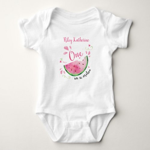 One in Melon First Birthday Outfit Shirt