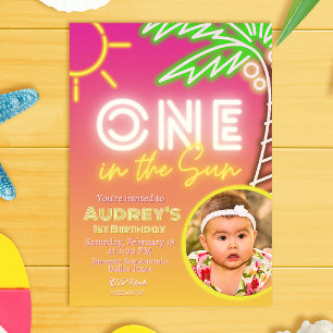 One in the Sun - 1st Birthday Invitation