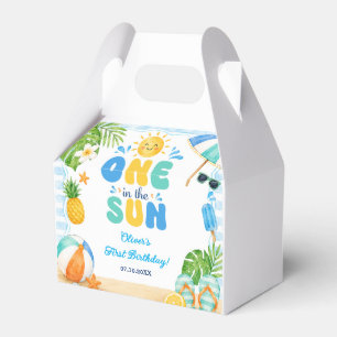 One In The Sun 1st Pool Party Summer Birthday Favor Boxes