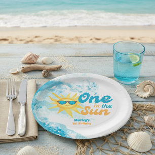 One in the Sun Baby's 1st Beach Birthday☀️ Paper Plates