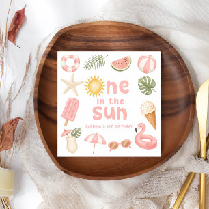 One In The Sun Beach Party Summer Birthday Napkins