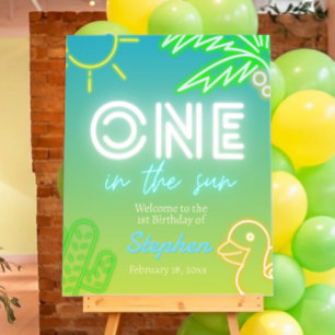 One in the Sun - Boy 1st Birthday Welcome Sign