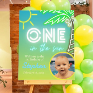 One in the Sun - Boy 1st Birthday Welcome Sign