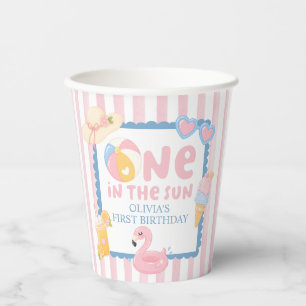 One in the Sun Pool Party 1st Birthday Paper Cups