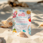 One In The Sun Tropical Beach 1st Birthday Party Invitation<br><div class="desc">Make a splash at our "One In The Sun" Tropical Beach 1st Birthday Party! Celebrate your little one's summer 1st birthday with a tropical twist. This invitation sets the tone for a fun-filled day with its vibrant colors and beachy theme. Dive into the festivities with a pool party, complete with...</div>