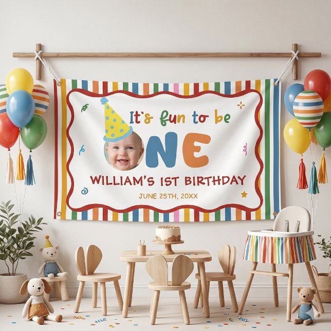 One is Fun Hat Birthday Party Banner (Creator Uploaded)