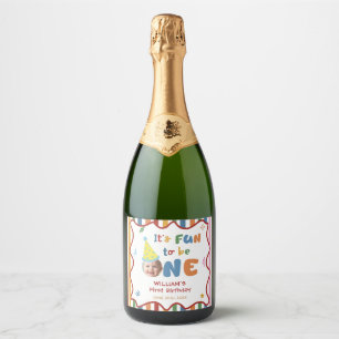 One is Fun Hat Birthday Party Label