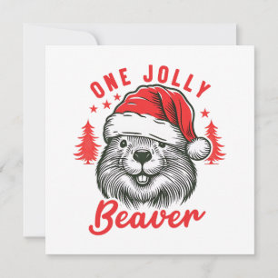 One Jolly Beaver Holiday Card