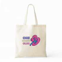 ONE KIDNEY CLUB, KIDNEY Transplant Tote Bag