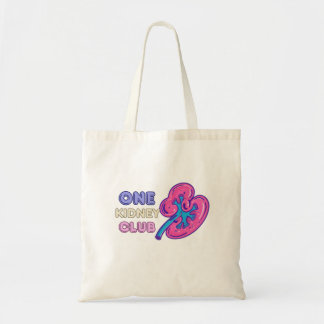 ONE KIDNEY CLUB, KIDNEY Transplant Tote Bag
