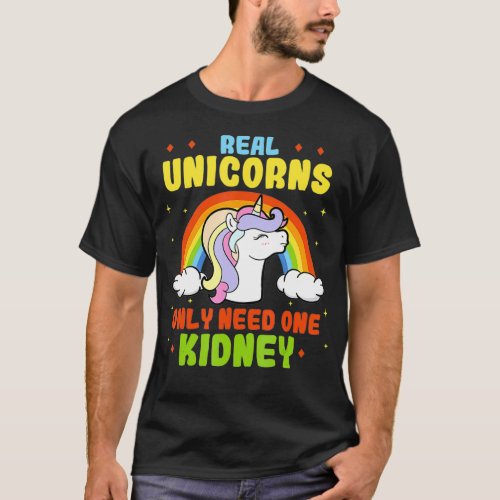 One Kidney Renal Surgery Organ Donor Unicorn Lover T_Shirt
