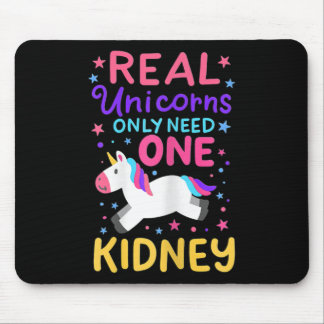 One Kidney Transplant Renal Surgery Cute Unicorn F Mouse Pad