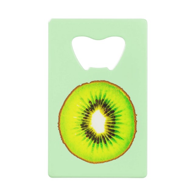 one kiwi customizable credit card bottle opener (Front)