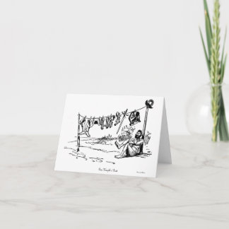 One Knight's Rest Vintage Caricature Greeting Card